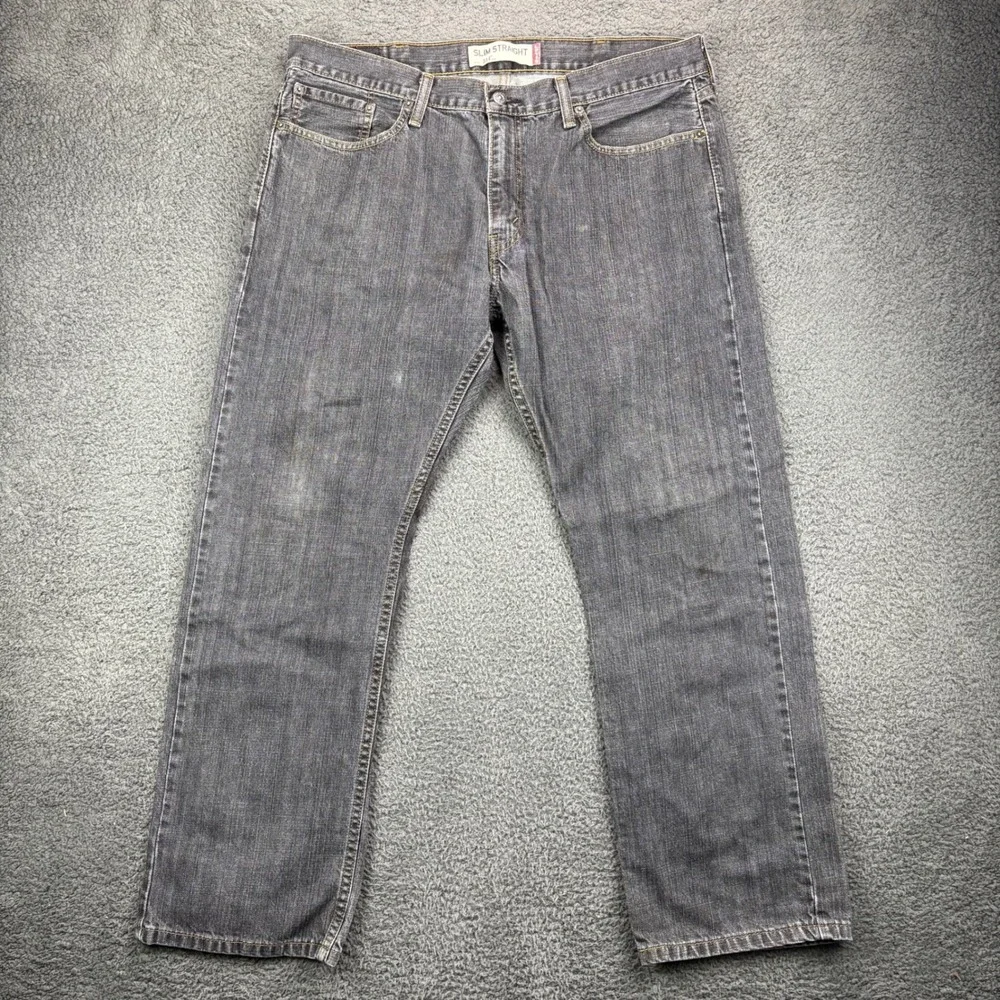 Levi's 514 Mens Jeans‎ 38x30 Slim Straight Dark Wash Denim Pants Made in Mexico